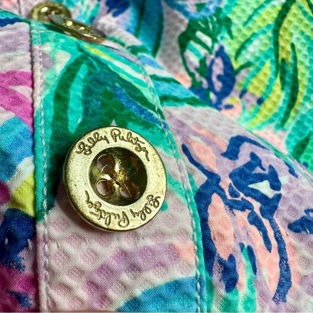 Lilly Pulitzer Kaylie Button Front Skort Amethyst Mermaid In The Shade Sz 0 EUC - Picture 11 of 16